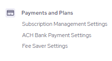 Access Helcim ACH bank payment settings