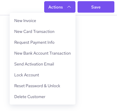 Select options to process a payment for existing customers in Helcim