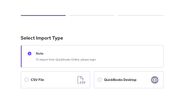 Choosing import customer data type in Helcim