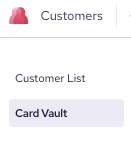 Access Helcim card vault from the dashboard