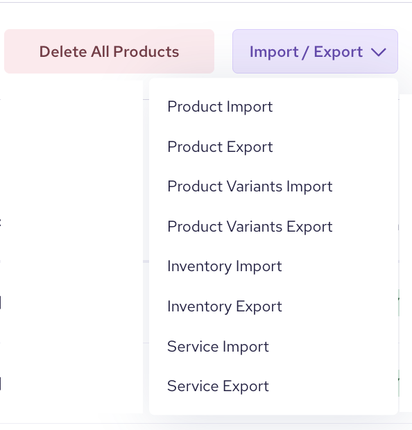 Import and export Helcim inventory and products