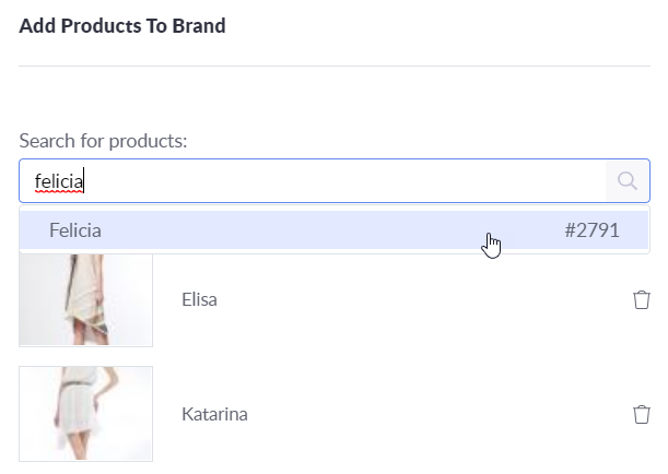 add products to a brand