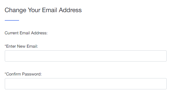 change your email address
