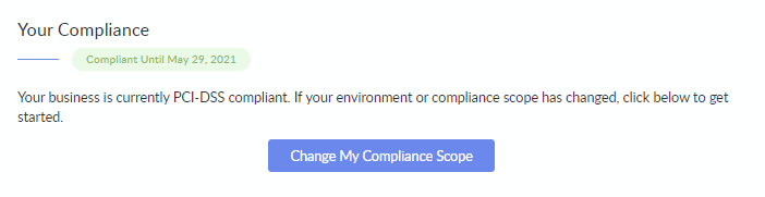 change my compliance scope