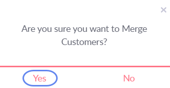 merge customer confirmation