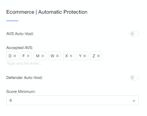 Ecommerce automatic protection
