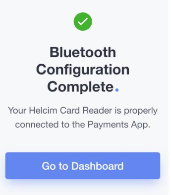 Bluetooth Configuration Complete