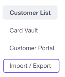 import export menu option