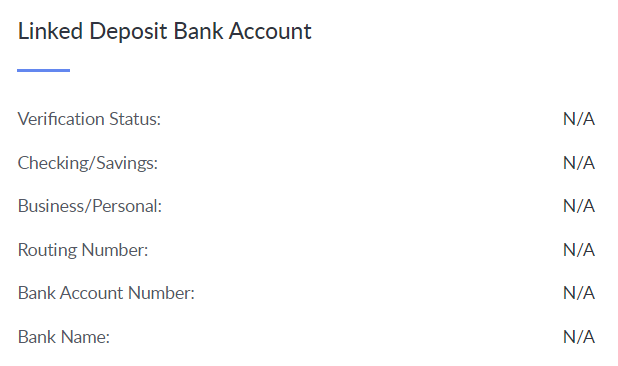 linked deposit bank account