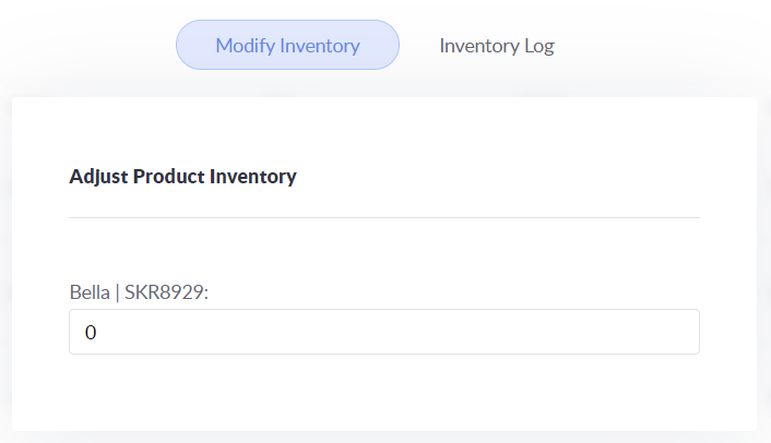 modify inventory