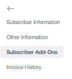 subscriber add-ons