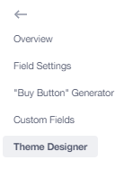 theme designer menu option