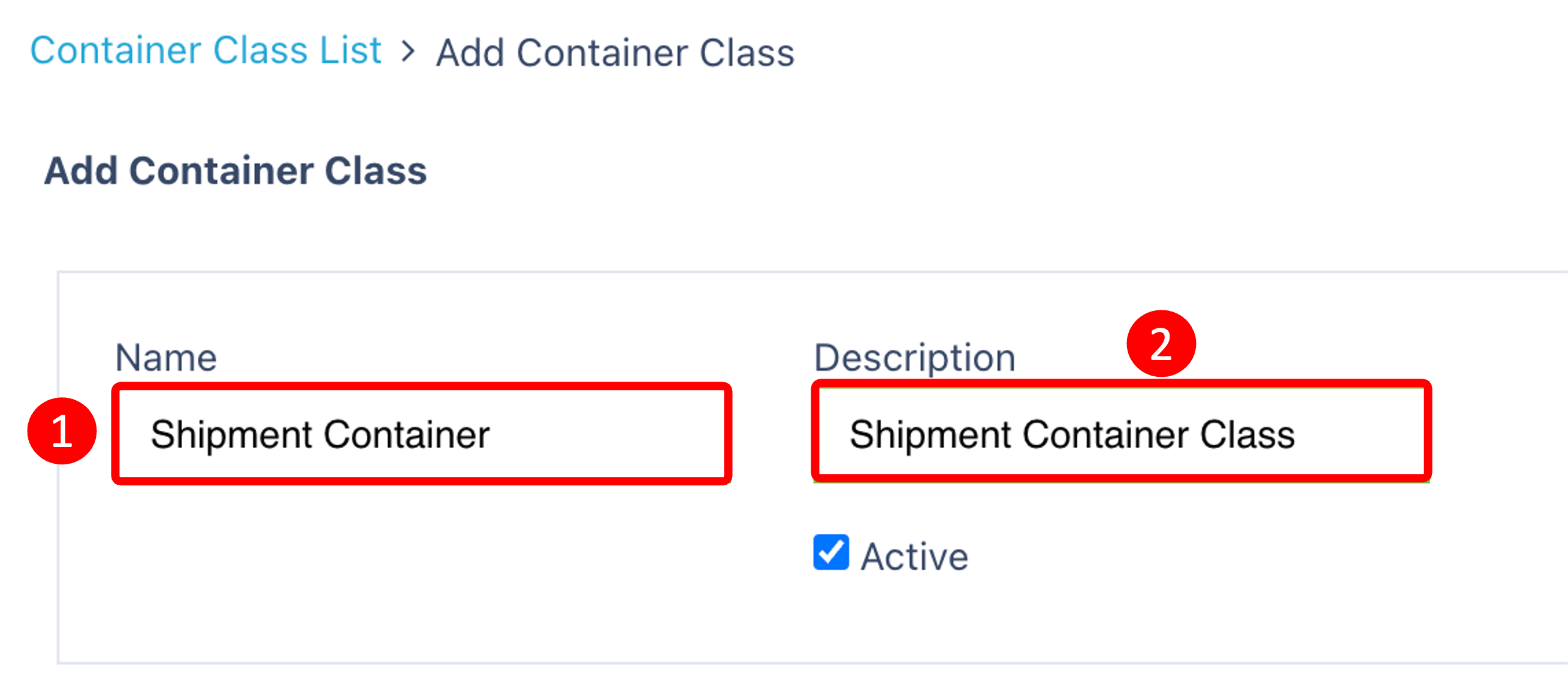 add container class