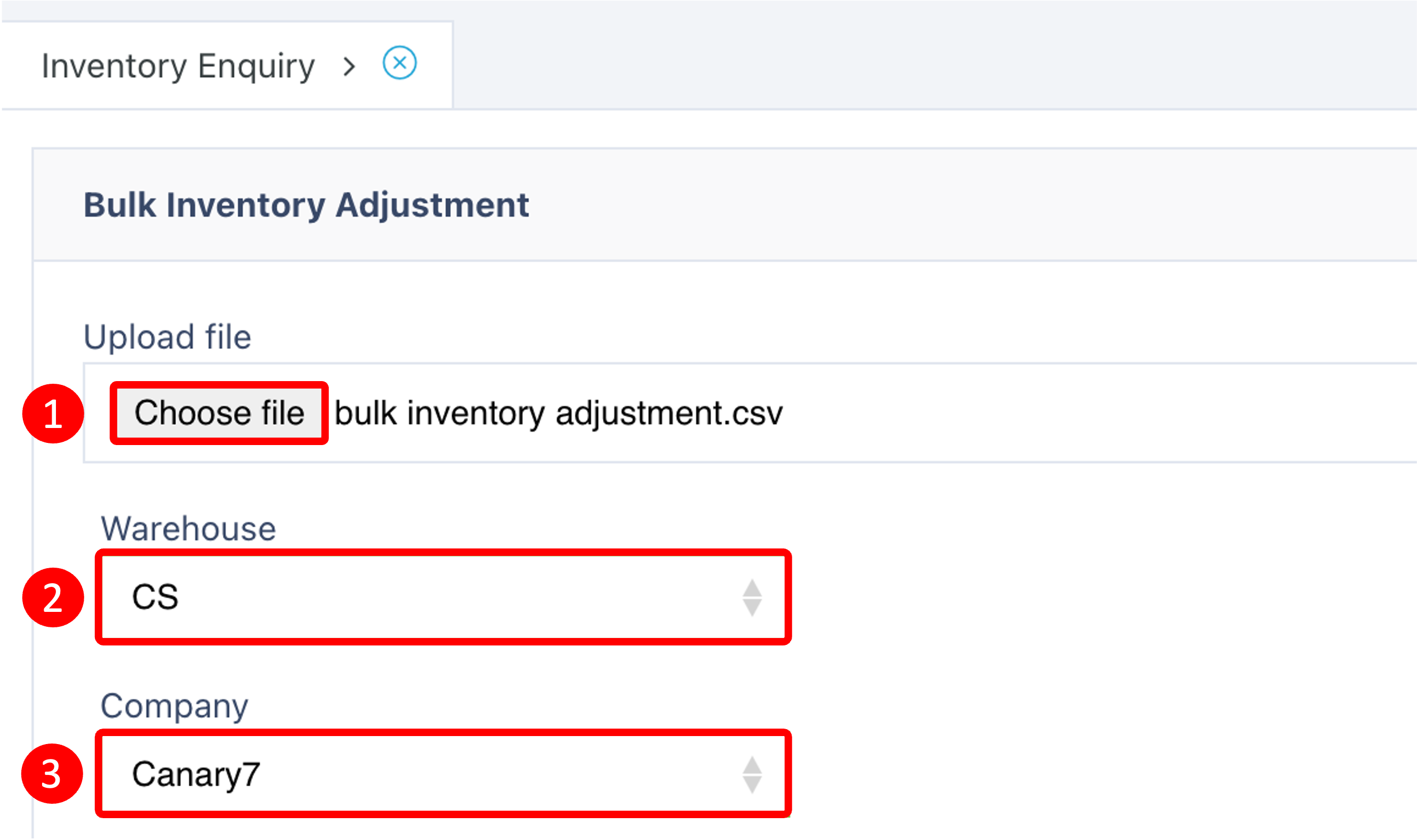bulk inventory adjustment 2