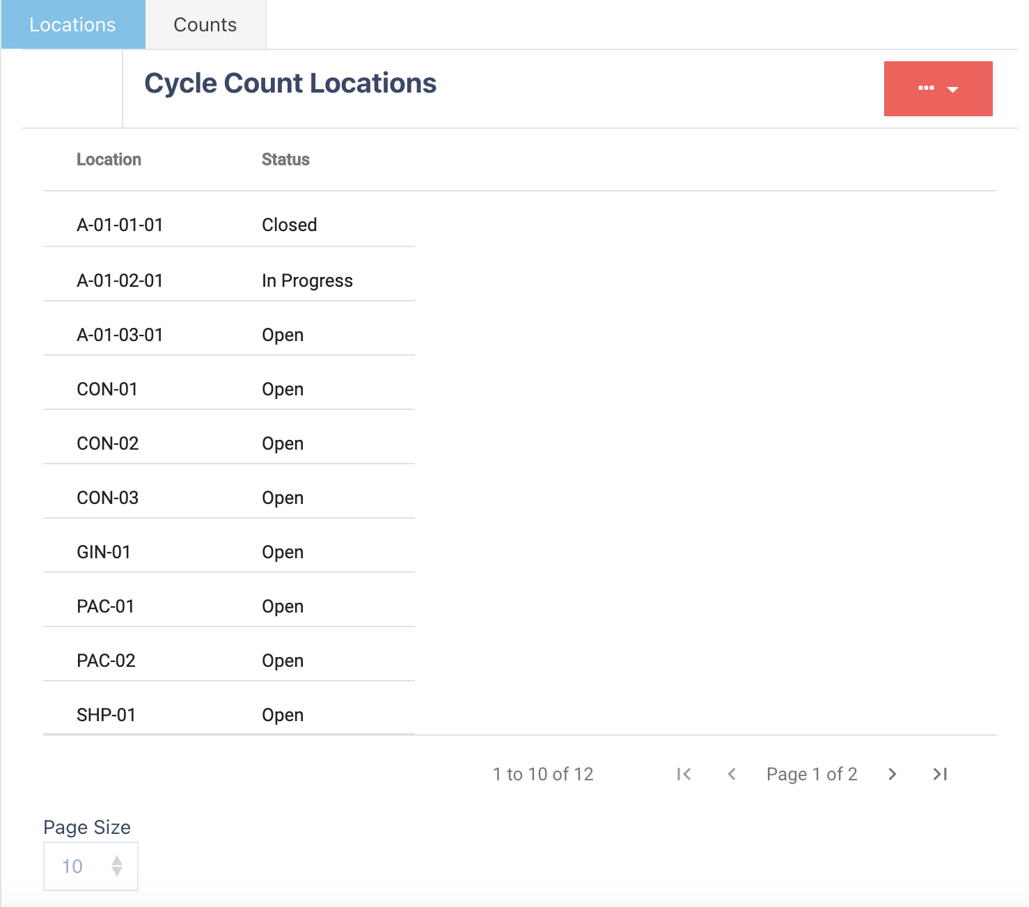 cycle counts locations