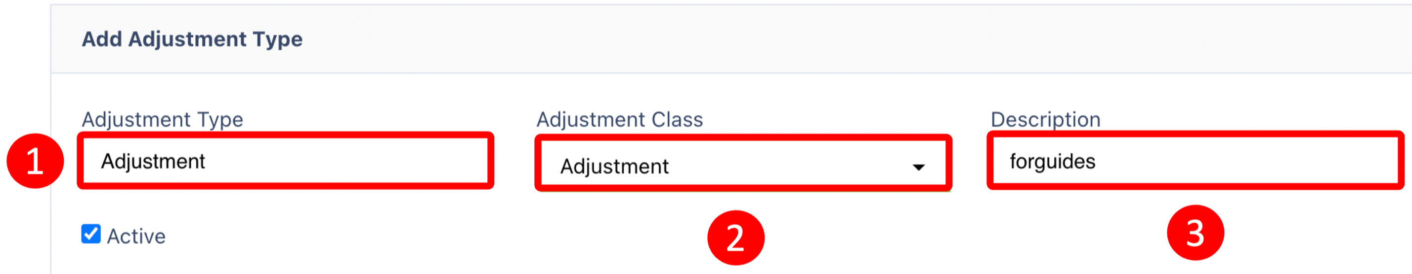 adjustment type