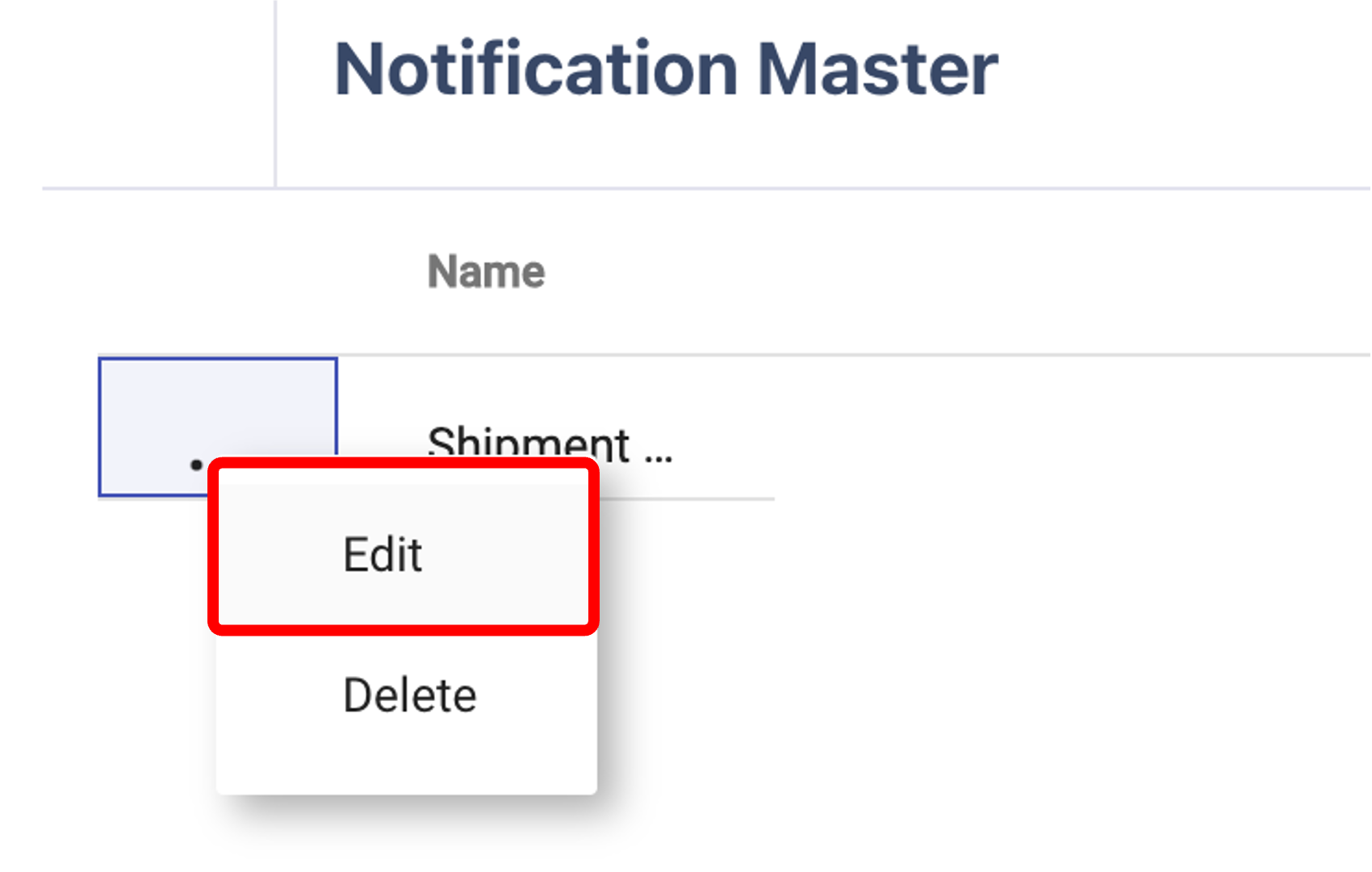 notification master edit