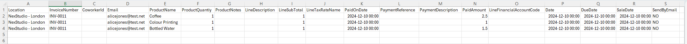 ImportingInvoiceMultiLine_Example