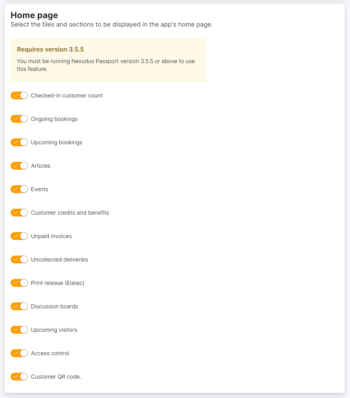 PassportHomePageSettings