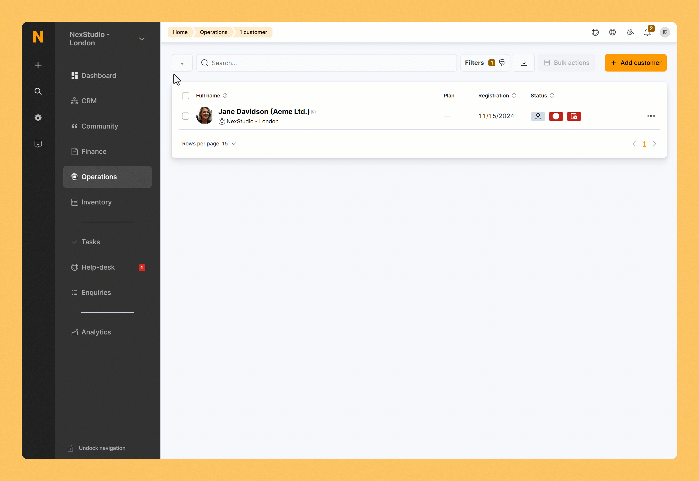 RestoringCustomers