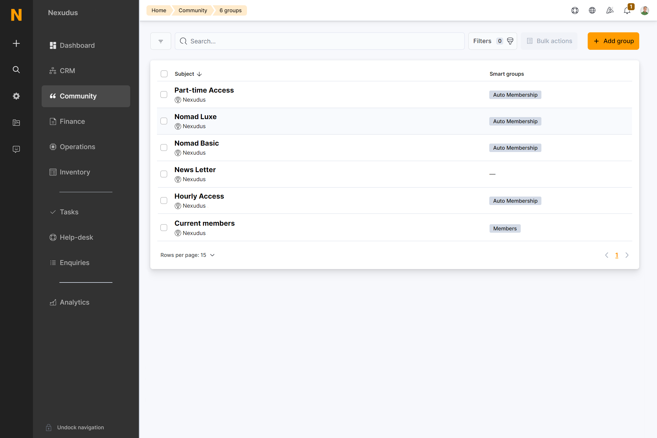 SubscriberGroups
