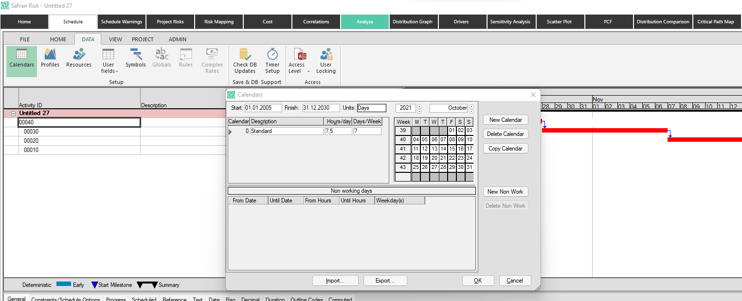 How to extend the calendar range when an activity is placed outside the calendar span.