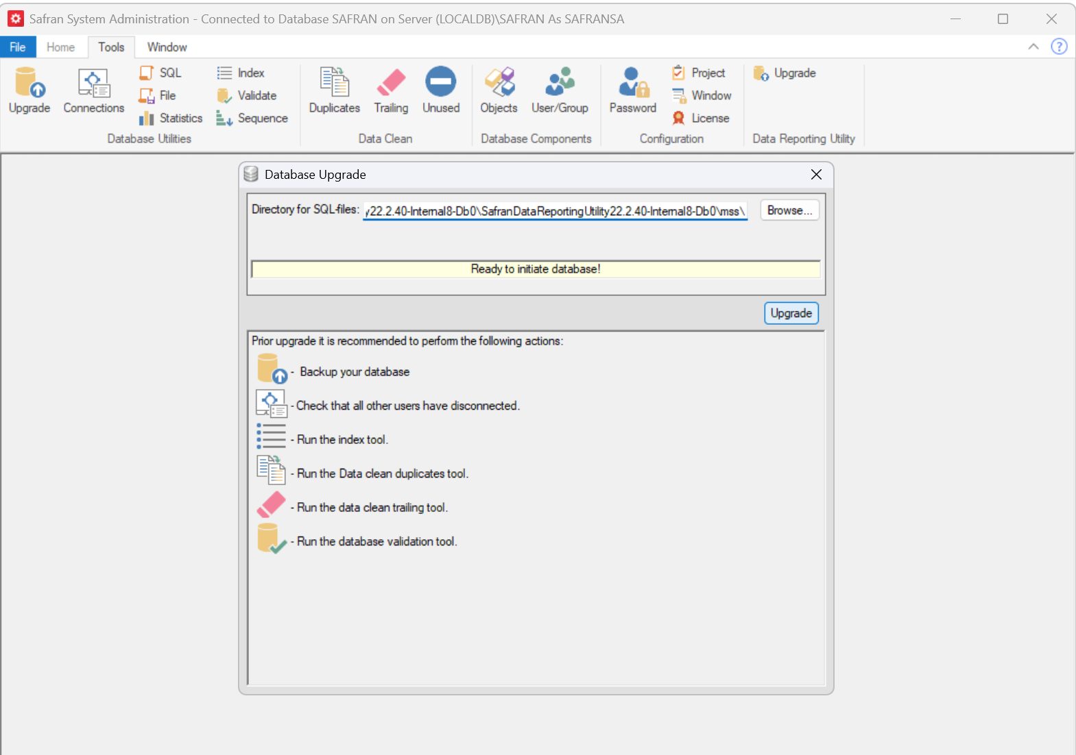 DRU Database Upgrade Folder