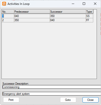 Functionality of the schedule section of the Safran Planner Ribbon menu