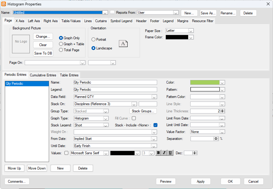 Configuring Barchart Editor Histogram