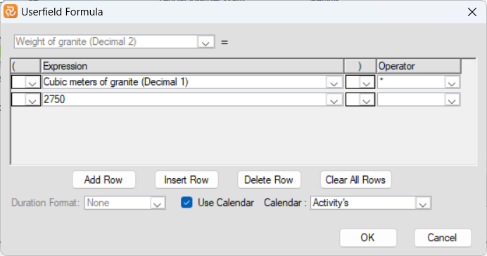 calculated decimal fields