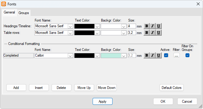 Planner Choosing Font and Color Fonts