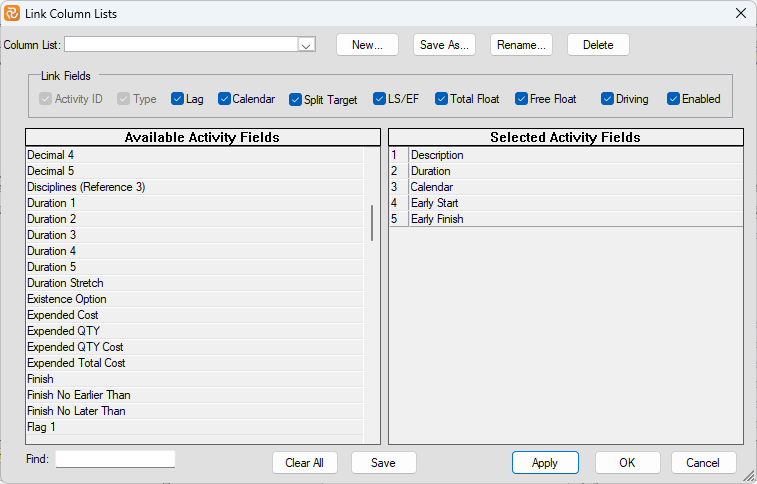 Planner Column Lists Link Navigator Column DragDrop