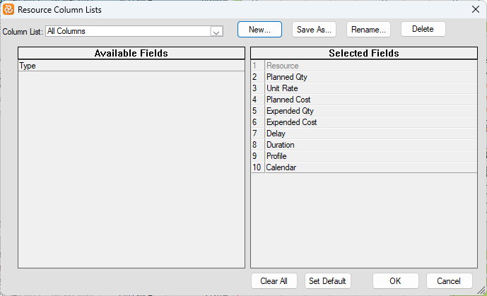 Planner Column Lists Resources New Column List