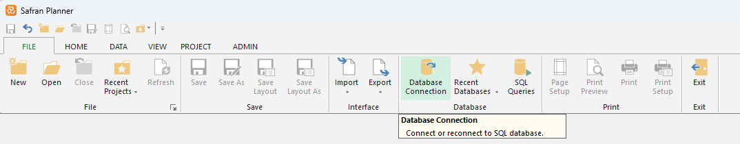 Planner Database Connection