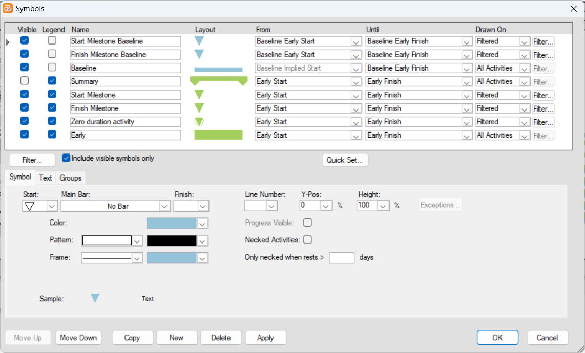 Default Planner Symbols