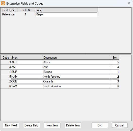 Planner Enterprise Fields Configuration