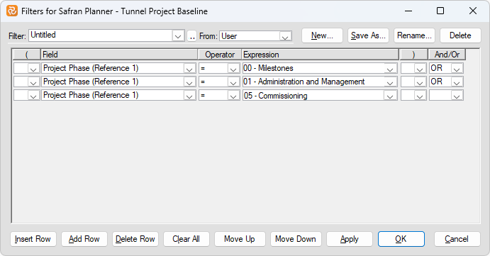 Planner Filter Operator alternative to IN