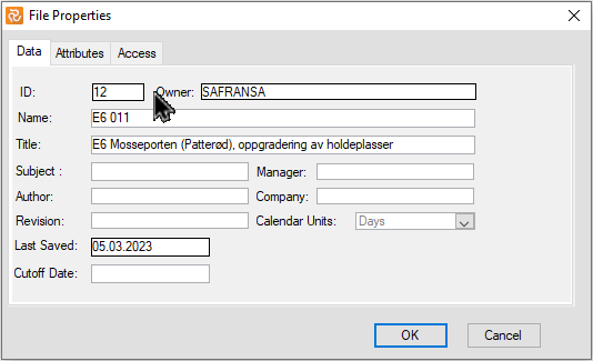 Planner Importing Progress Expended NetID in Project Properties