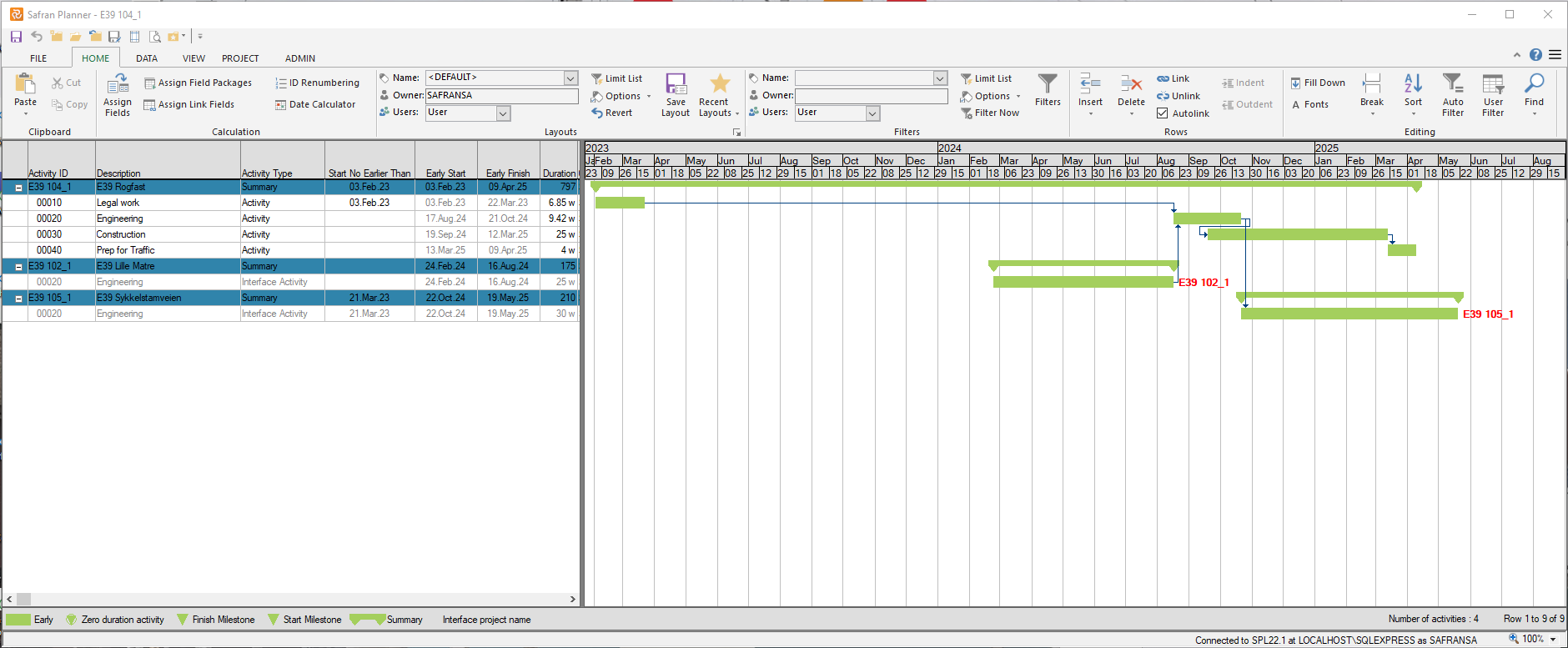 Planner Multiproject Filter Display All Activities Incl Interfaces