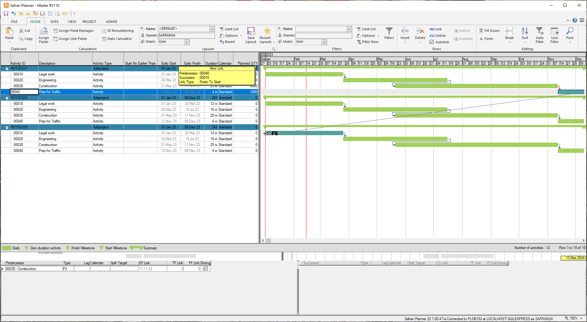 Planner Multiproject Graphic Linking