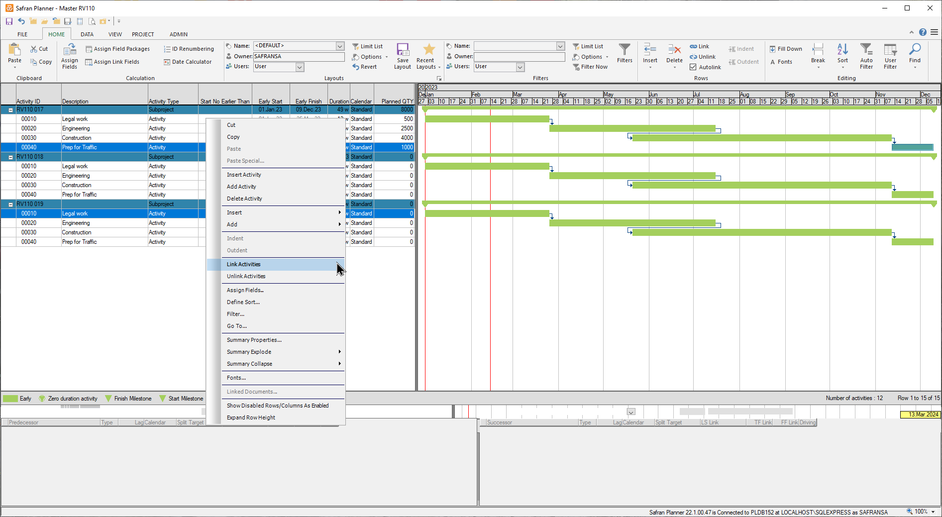 Planner Multiproject Shortcut Linking