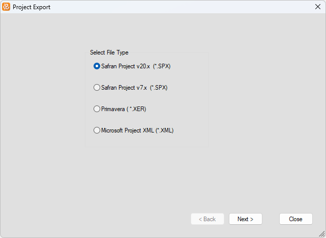 Planner Project Export File Type1