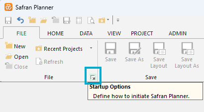 Planner Start Up Options