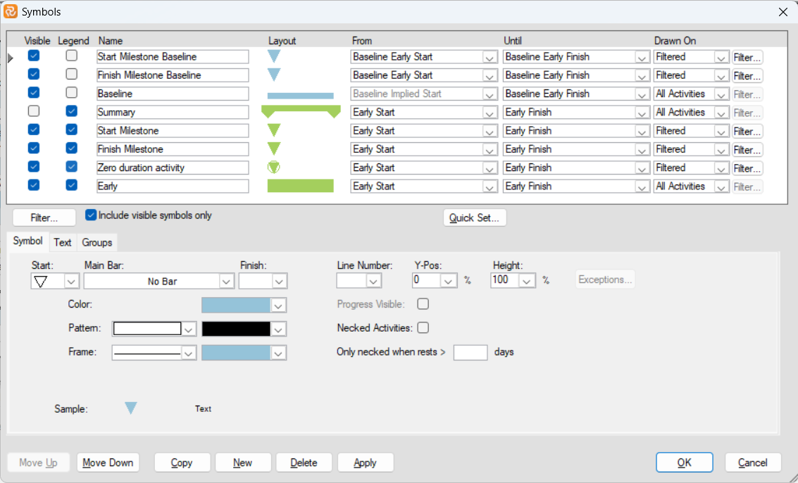 Planner Symbols Config