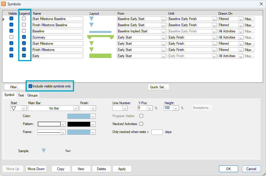 Planner Symbols Include visible only