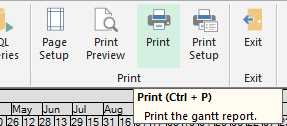 Planner User Interface Printing