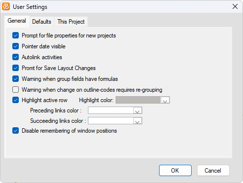 Safran Planner User Settings and Configuration