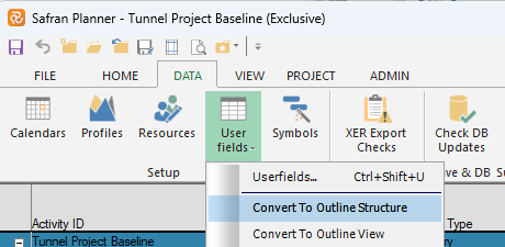 convert to outline from reference fields