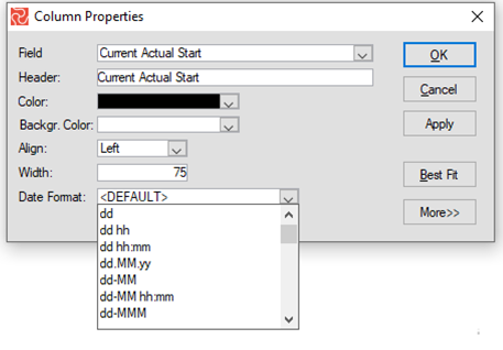 SP%20BE%20Formatting%20Columns%20Area%20Column%20Properties%20Drop%20Down