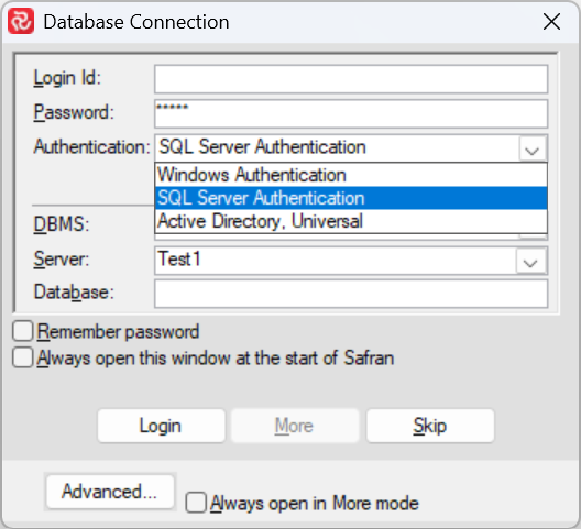 SP Database connection Window Authentication Methods
